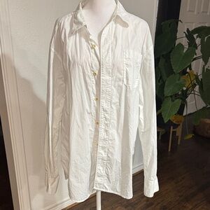 Tommy Bahama Off White Shirt with Gold Logo, L